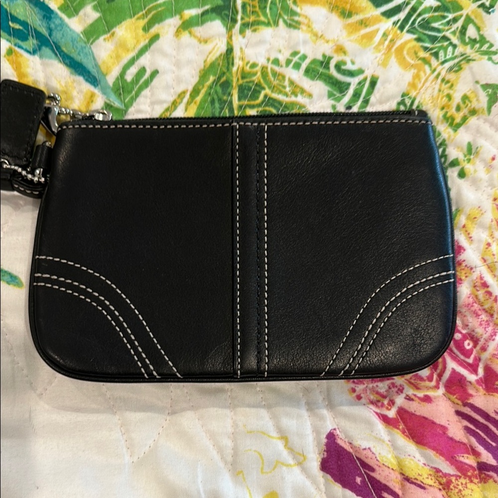 Coach Black Wristlet Clutch
